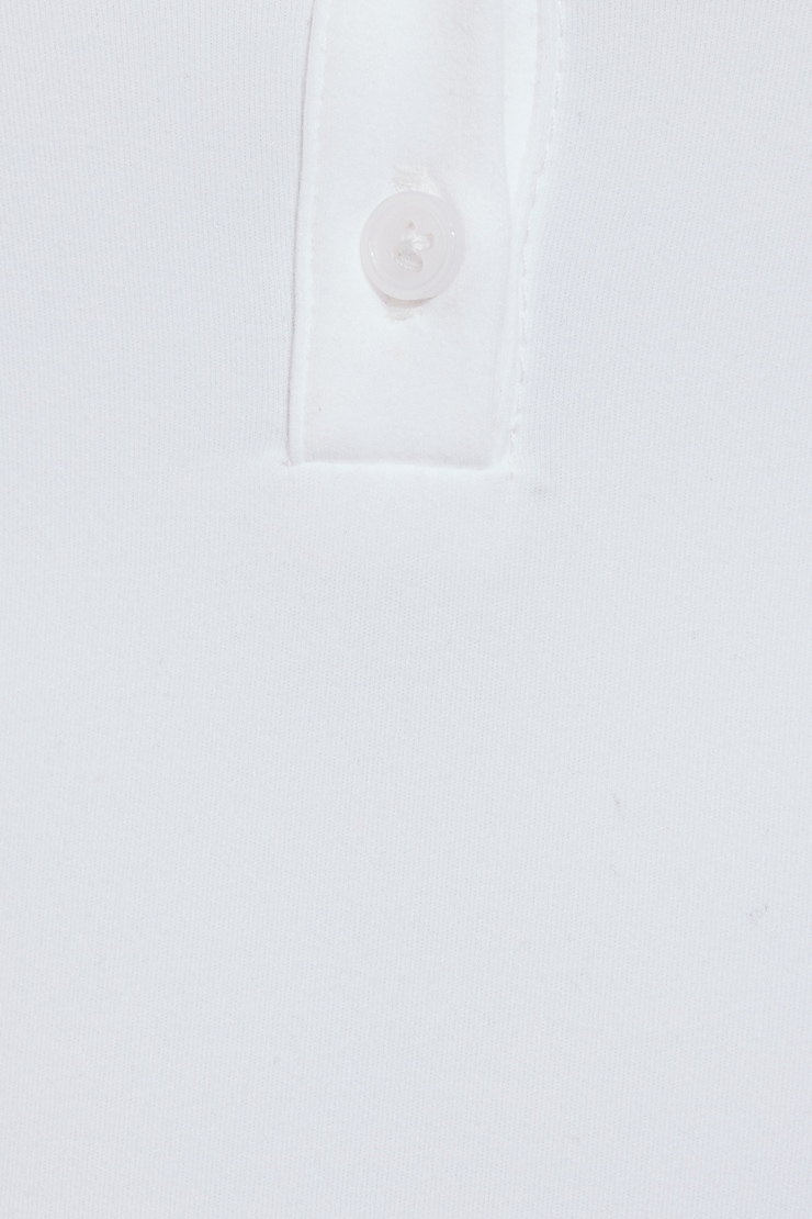 Sleek Short Sleeve Polo Top White - Image 6