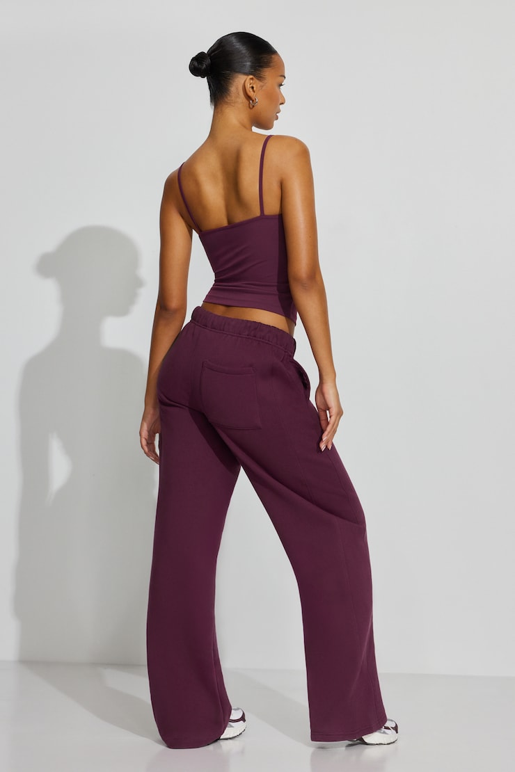 UltraFleece Straight Leg Sweatpants Burgundy - Image 3