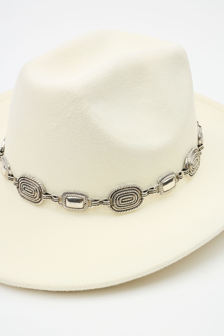 Felt Cowboy Hat White - Image 2