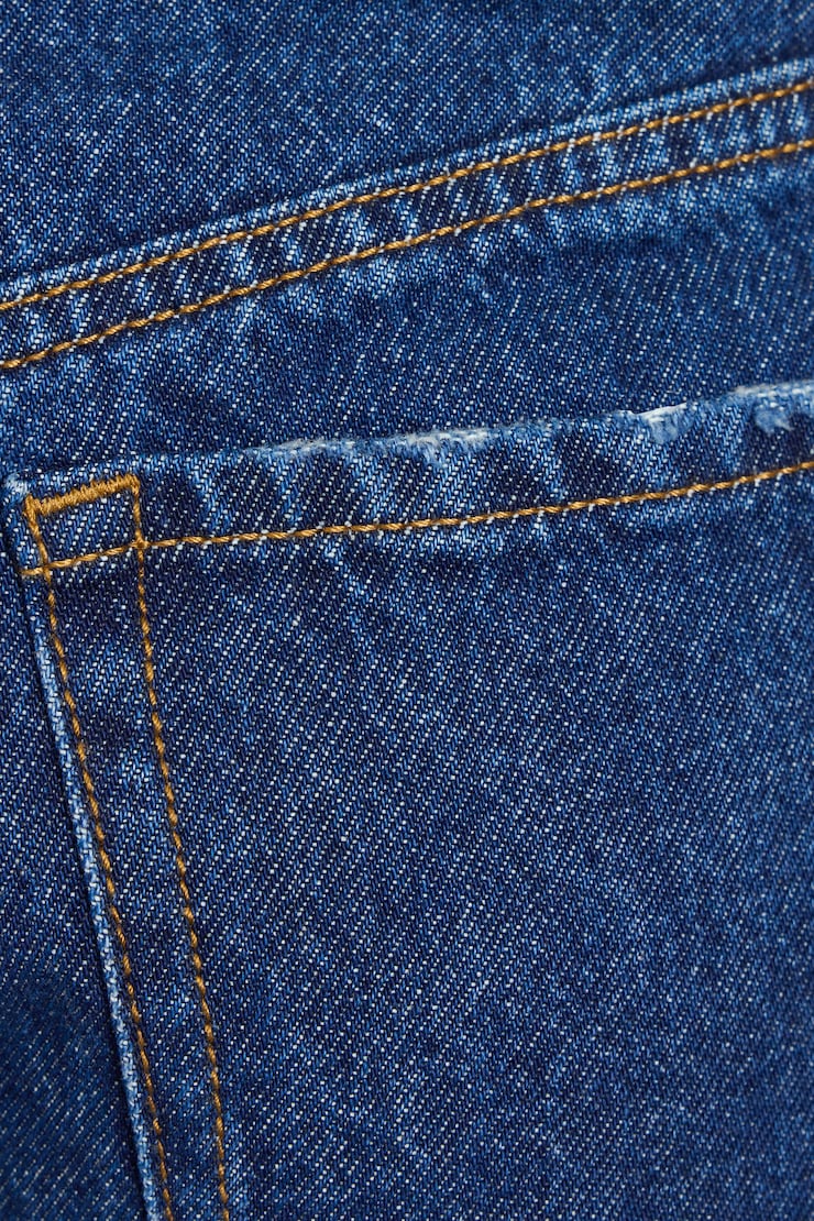 Denim Relaxed A-Line Shorts Blue - Image 4