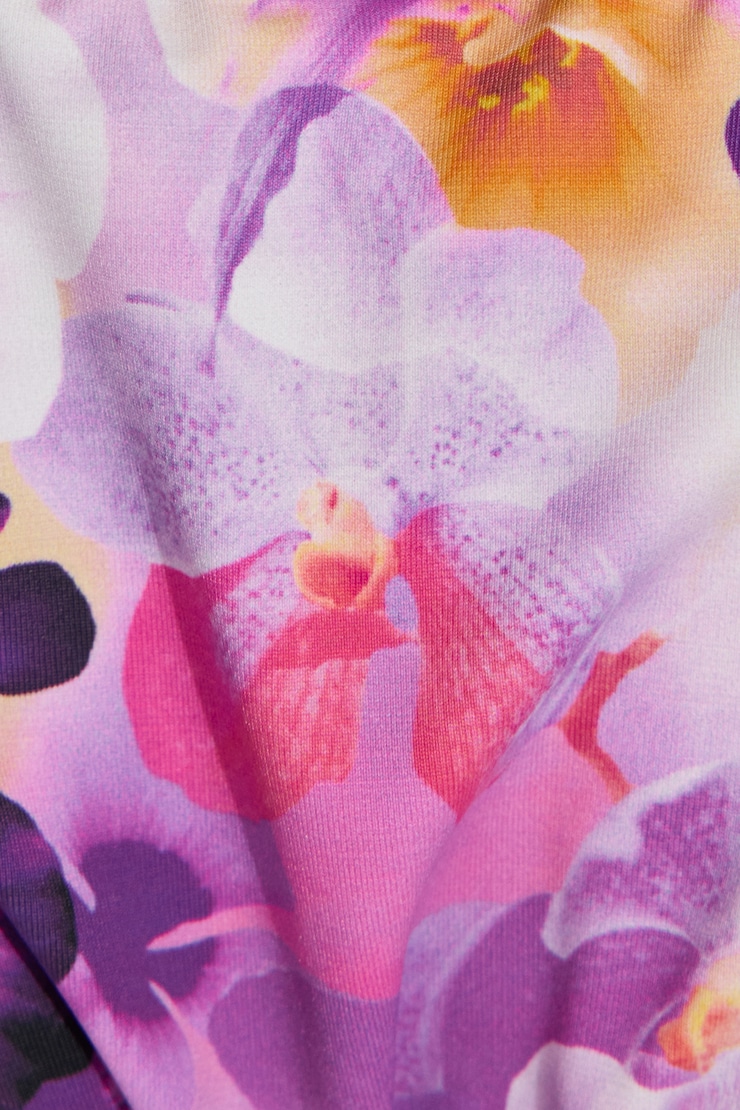 Ruched Side Tie Bikini Bottom Purple - Image 4