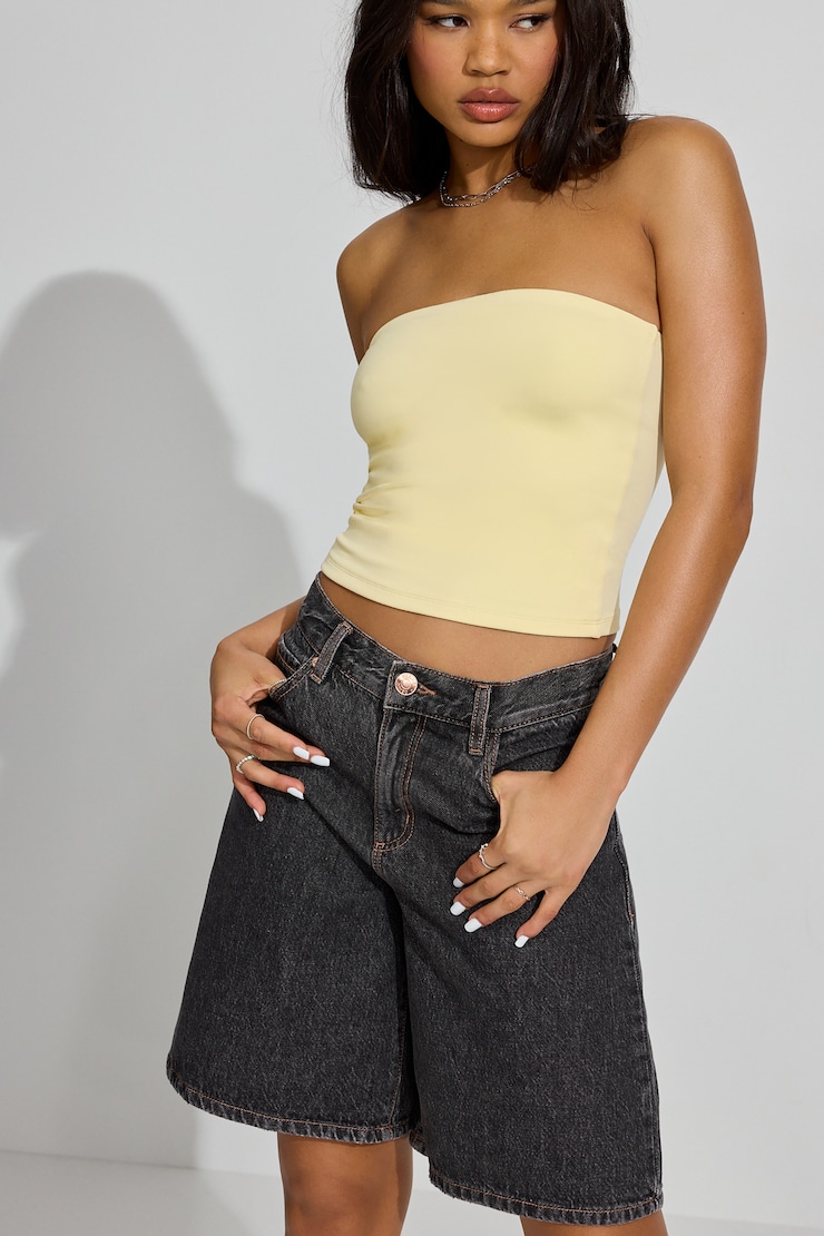 Sleek Longline Tube Top Yellow - Image 3