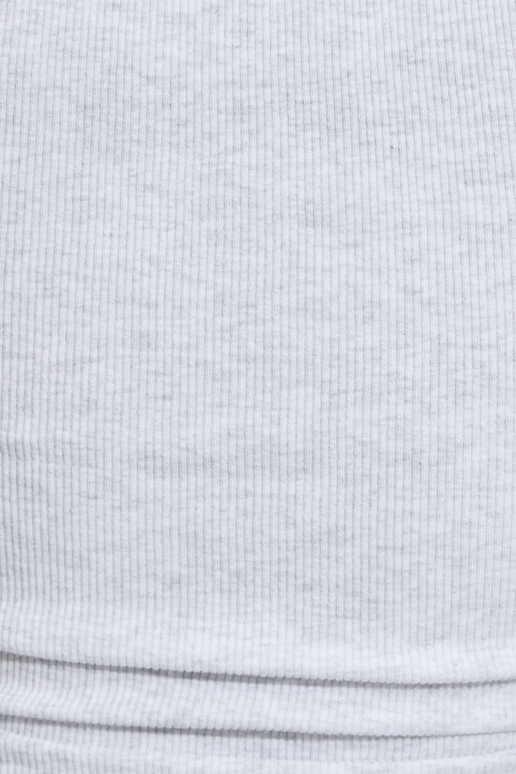 Scoop Neck Ribbed Tank Top Gray - Image 4