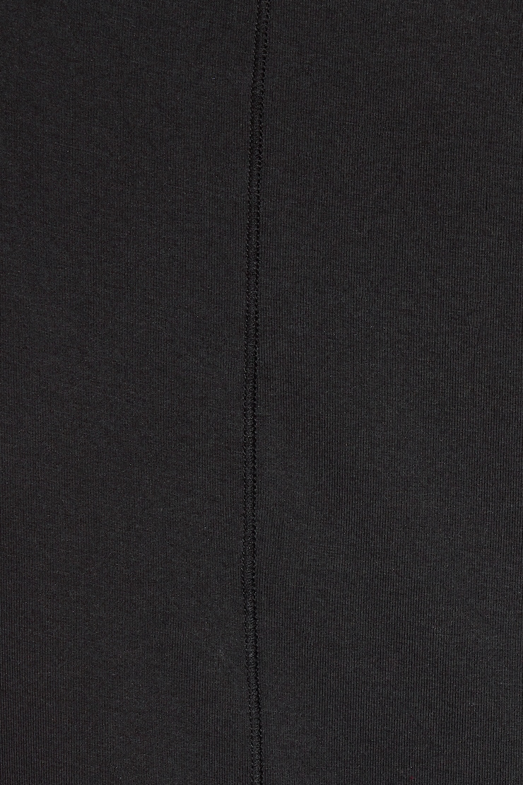 Smooth Oversized Long Sleeve Crop Top Black - Image 5