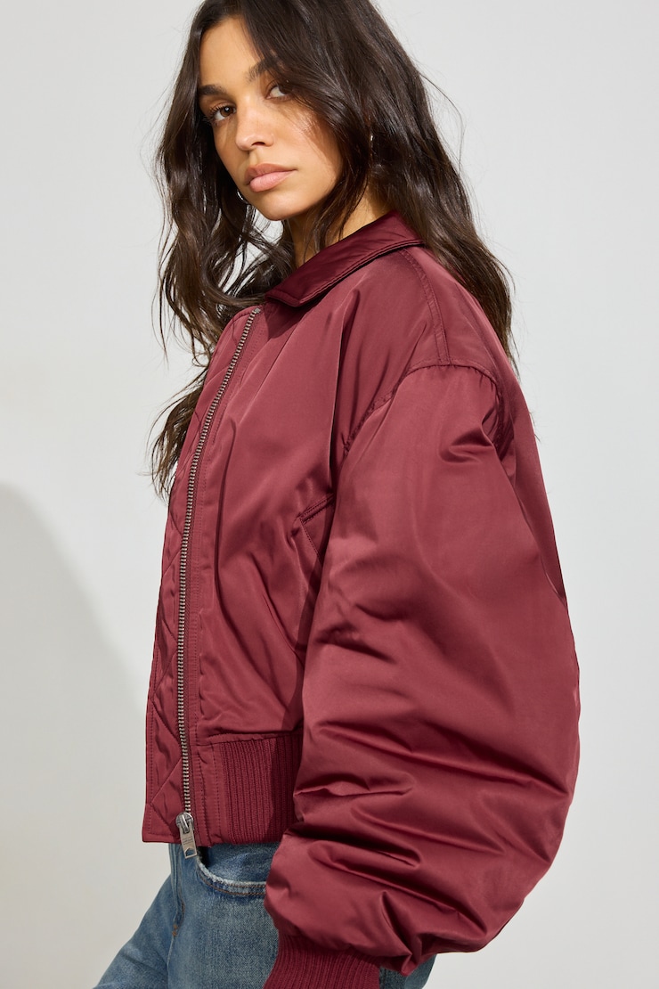 Bomber Jacket Burgundy - Image 8