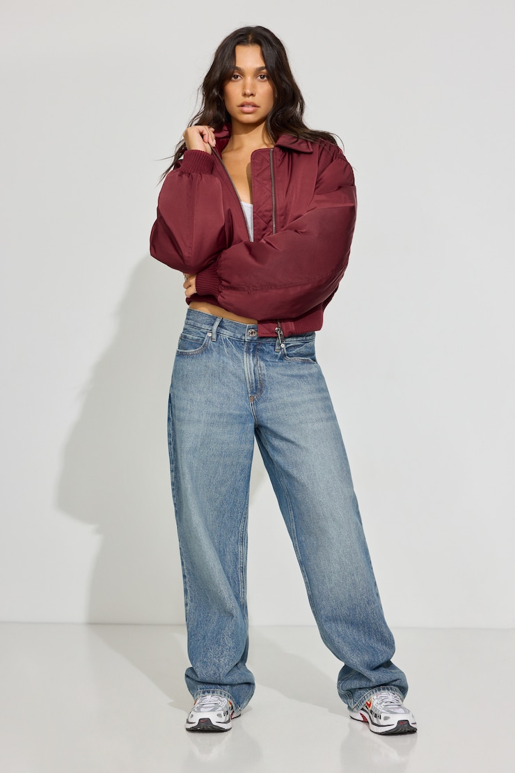 Bomber Jacket Burgundy - Image 9