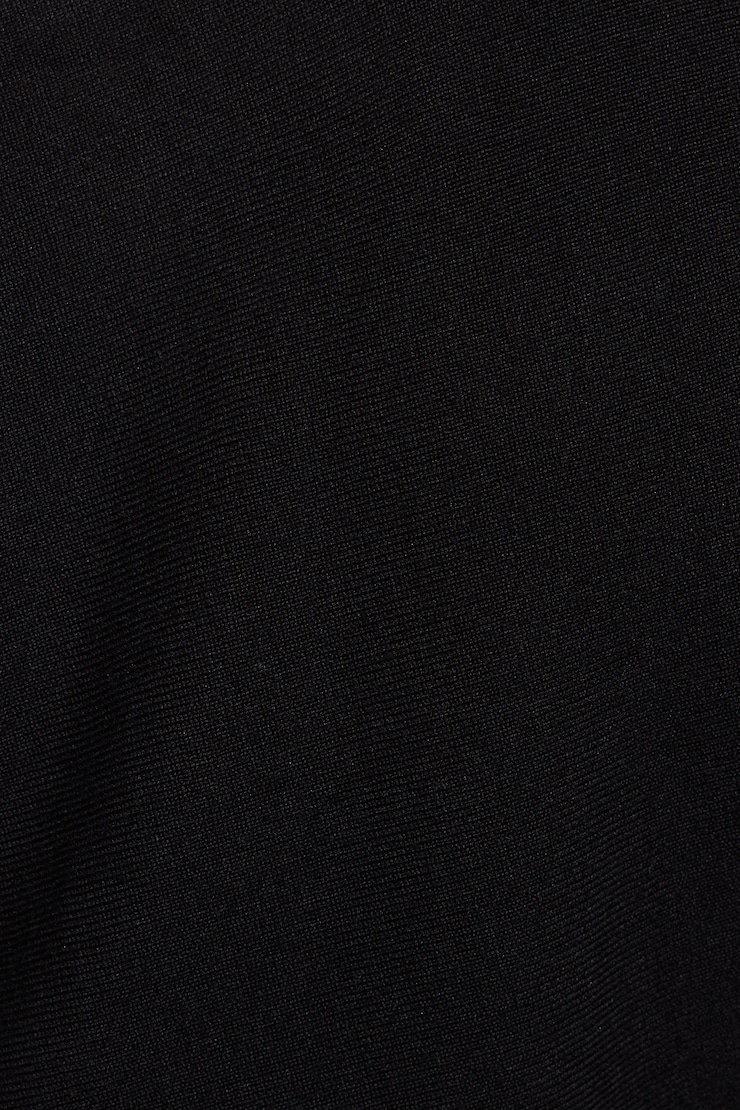 Romi Asymmetric Cinched Waist Sweater Black - Image 4