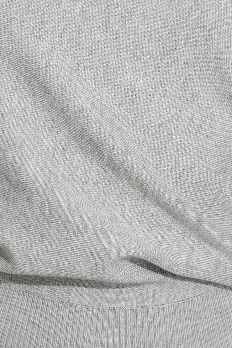 Romi Asymmetric Cinched Waist Sweater Gray - Image 5