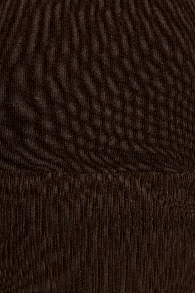 Ryan Fitted Boatneck Sweater Brown - Image 5