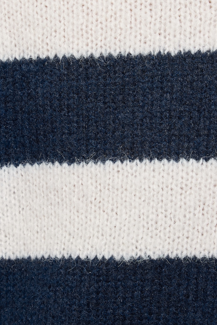 Oversized Boat Neck Sweater Navy - Image 5