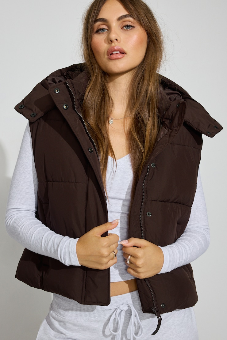 Perfect Puff Vest Brown