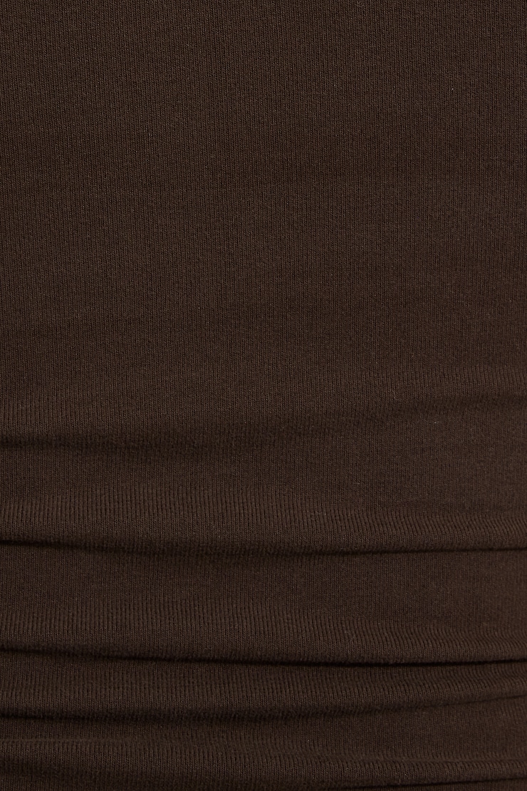 SuperSoft Crewneck Cropped T-Shirt Brown - Image 5