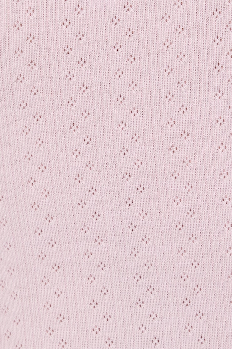 Pointelle Lettuce Edge Cami Top Pink - Image 5