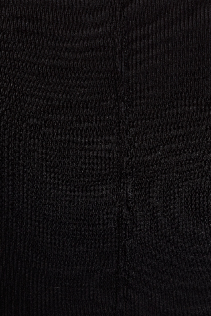 Serene Deep V-Neck Long Sleeve Top Black - Image 5