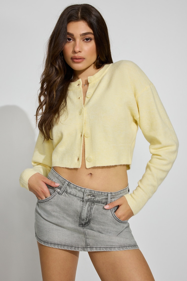 Denim Micro Skort Black - Image 3