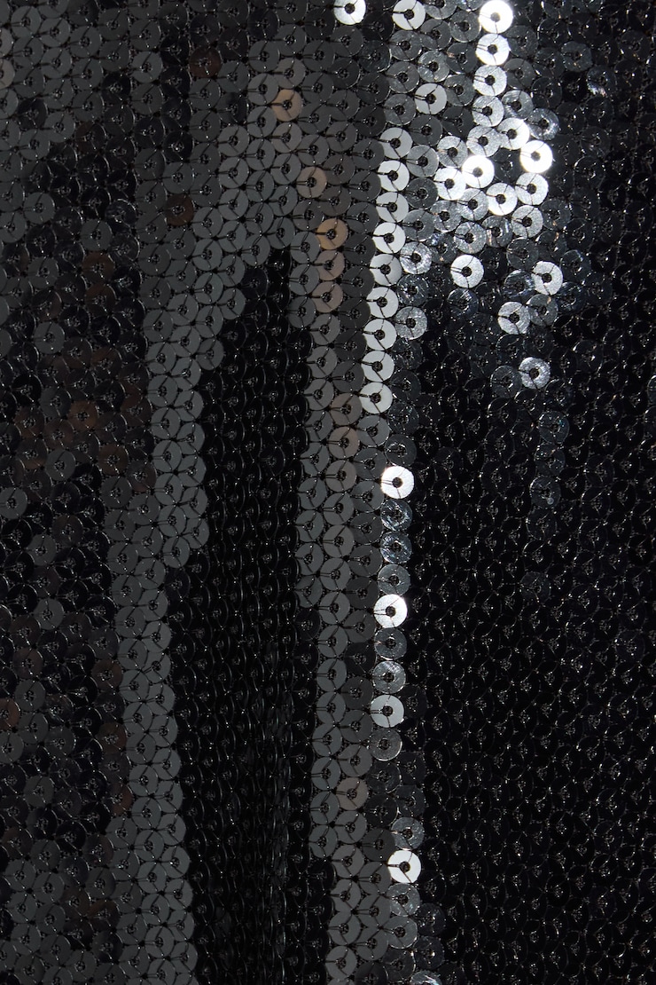 Sequin Apron Halter Top Black - Image 4