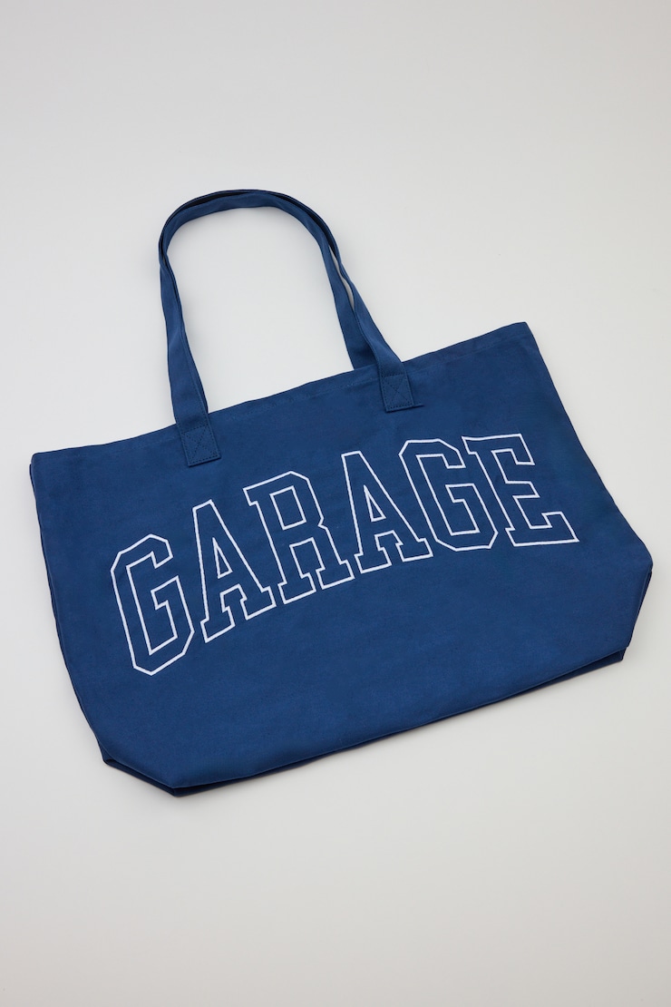 GARAGE Branded Solid Base Tote Bag Blue - Image 2