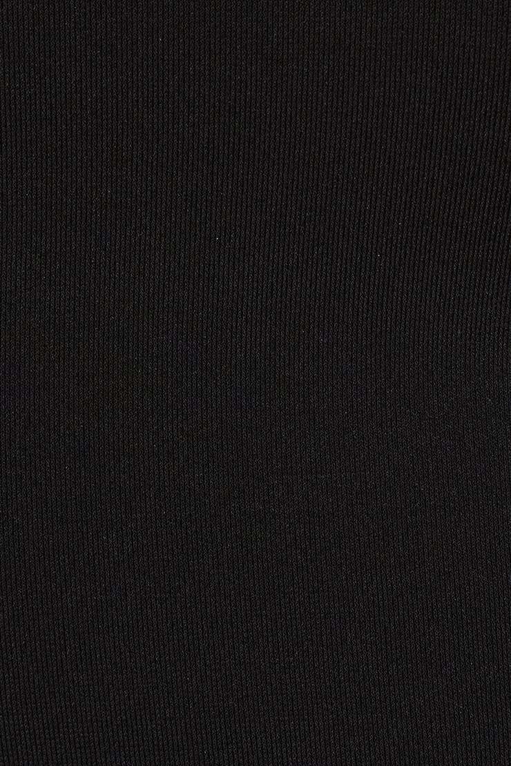 Shirred Low Back Halter Top Black - Image 4