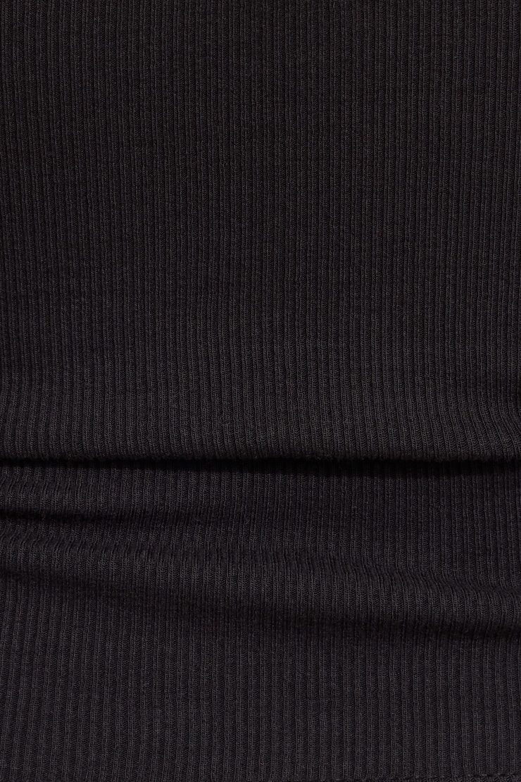 Scoop Ribbed Halter Top Black - Image 4