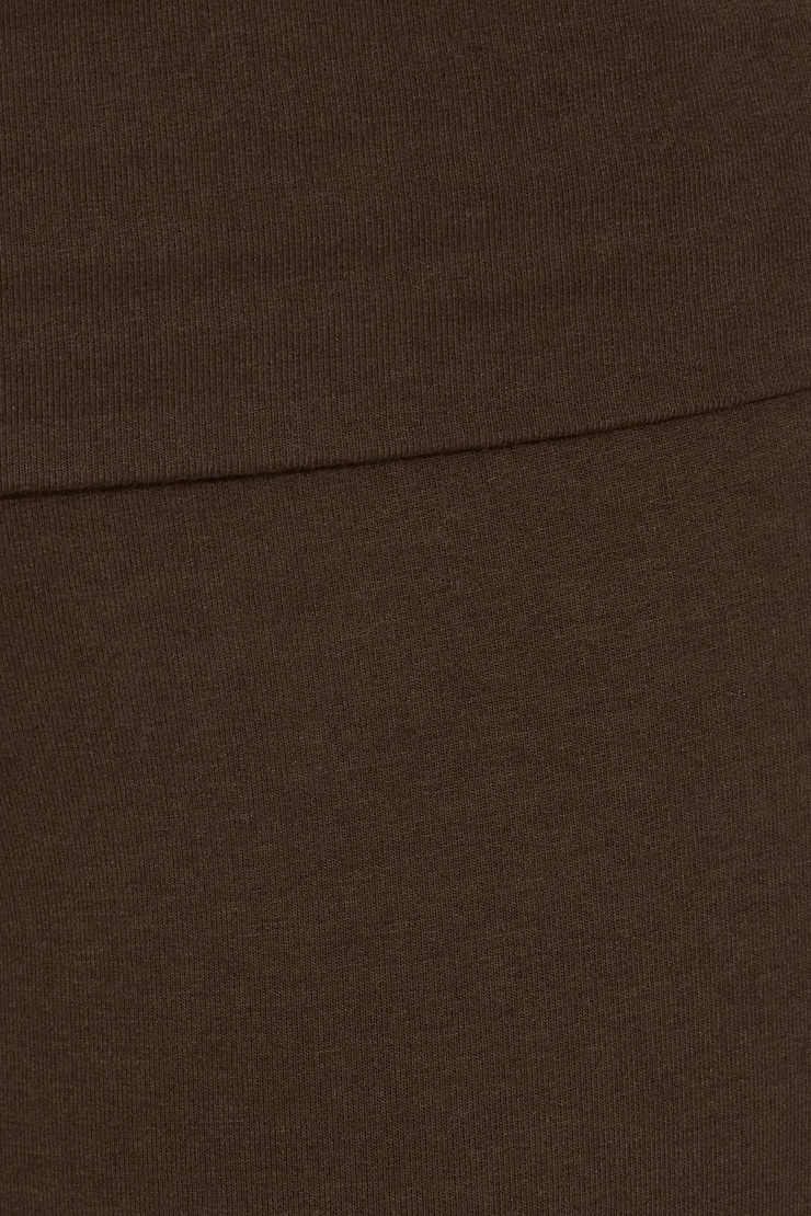 StretchTerry Foldover Pants Brown - Image 4