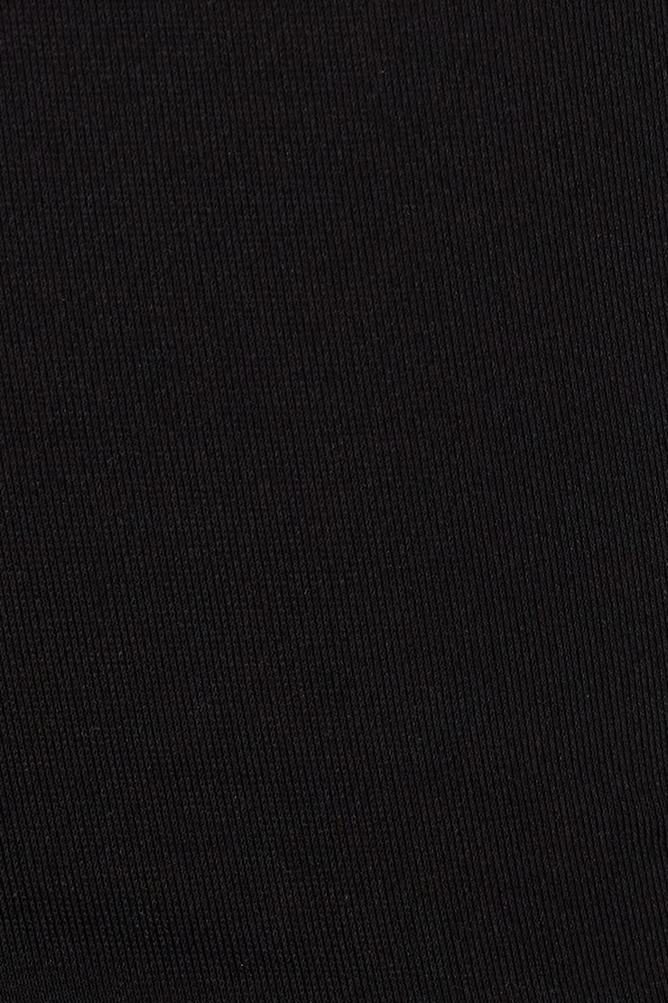 Plunge Neck Long Sleeve Top Black - Image 4