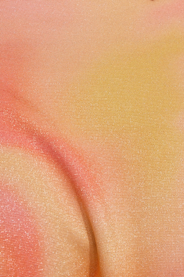 Metallic Ring Triangle Bikini Top Orange - Image 4