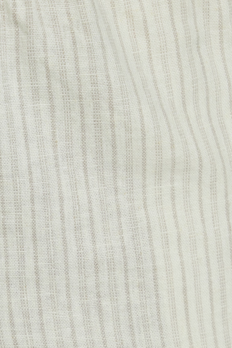 Clean Linen Mini Shorts Beige - Image 4